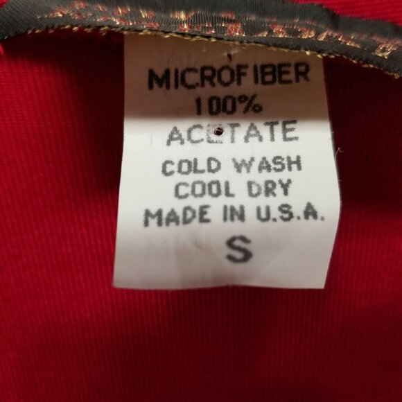 Phyllis Emelda Womens Top Blouse Surplice Neckline Wrap Long Sleeve Small Red - Picture 4 of 6